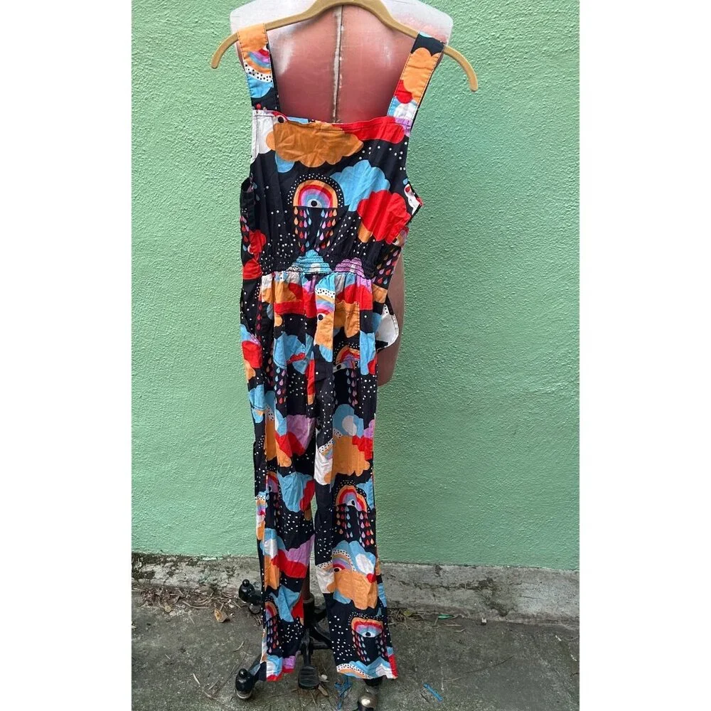 Nooworks Universe by Rainbow Kimono Overalls Pockets Women Jumpsuit Cloud XS - Picture 2 of 8